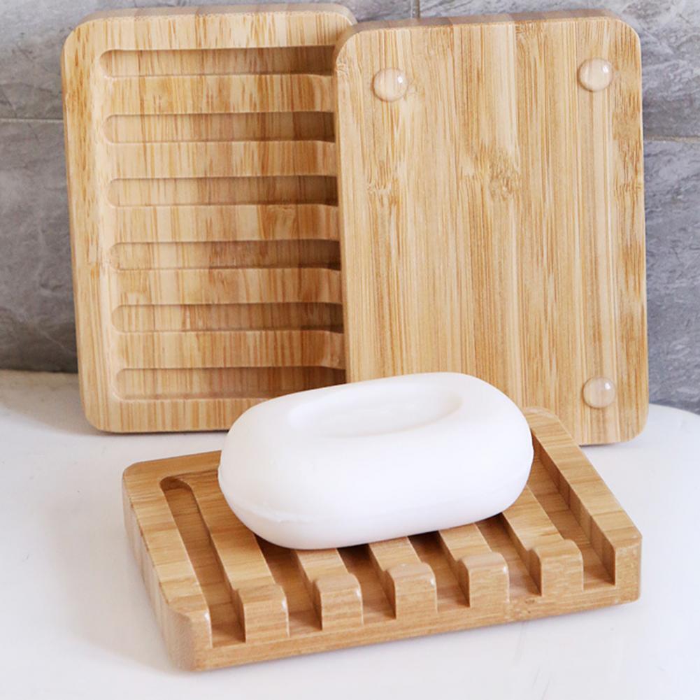 Handcrafted Teak Soap Dish - Elegant Bamboo Shower Caddy