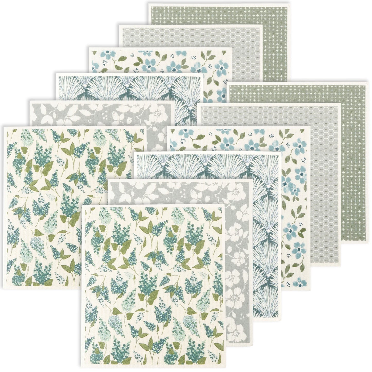 Kitchen Cleaning Cloths Dish Towels Cellulose Cotton Cleaning Cloths Absorbent Swedish Rags Soft Reusable Wet Dry Dishcloths