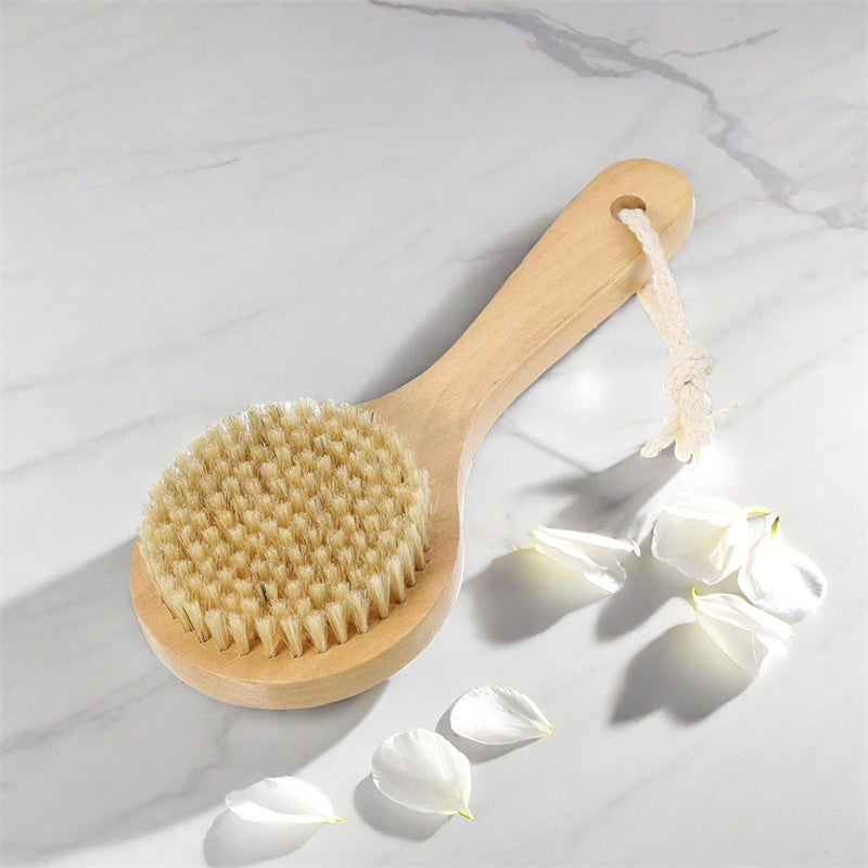 Dry Skin Brush: Natural Bristle Exfoliator & Cellulite Reducer