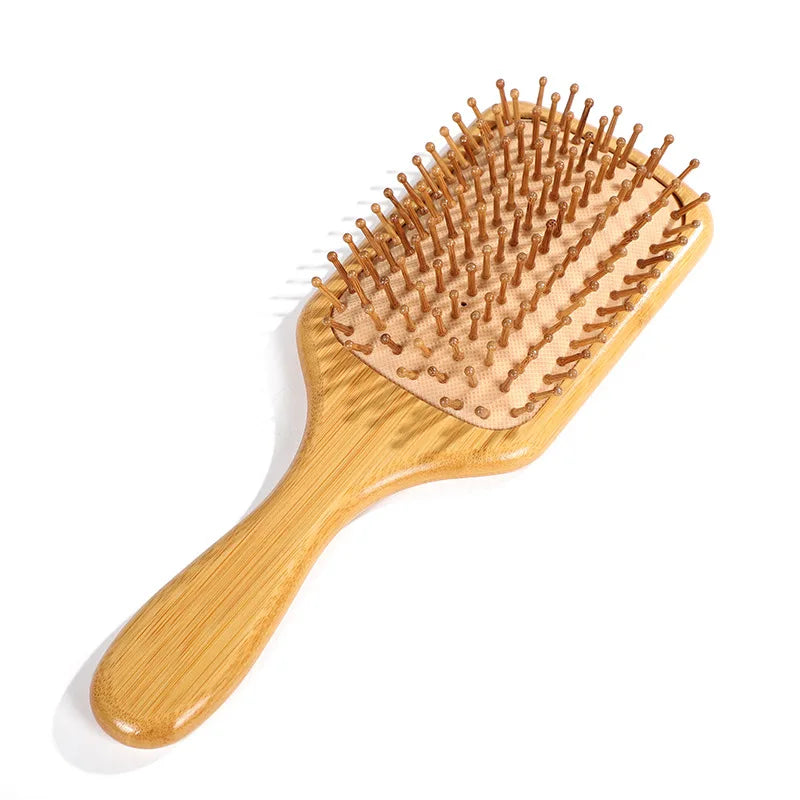 Bamboo Hair Brush: Anti-Static Scalp Massage Comb