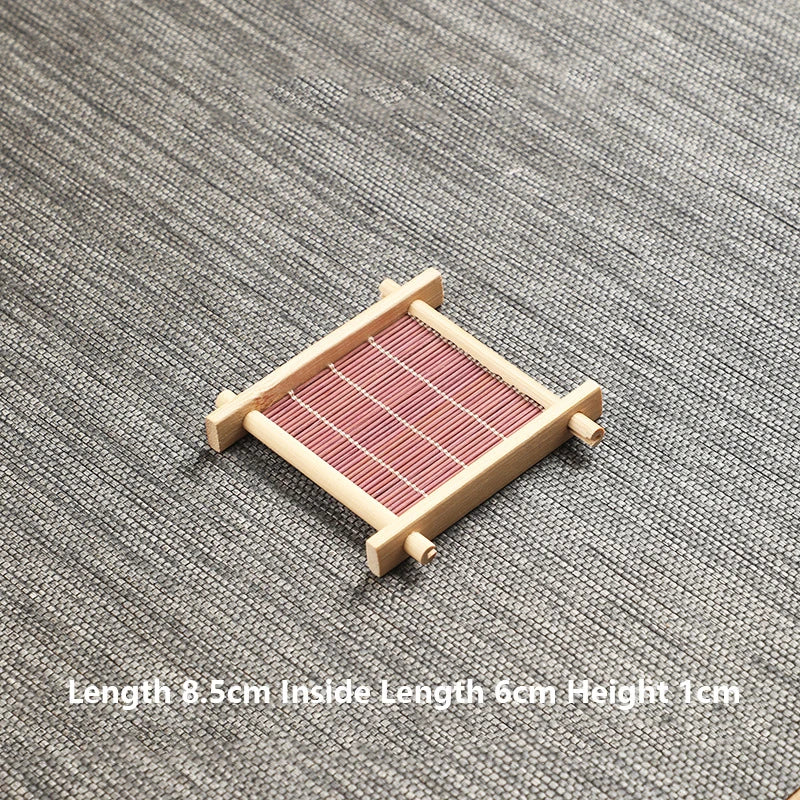 Bamboo Square Tea Coaster Heat-resisting And High-Temperature Cup Mats Table Protector Reusable Wood Accessory Decor