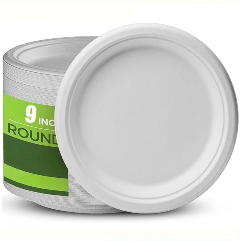 Biodegradable 9" Paper Plates - Party & Picnic Essential