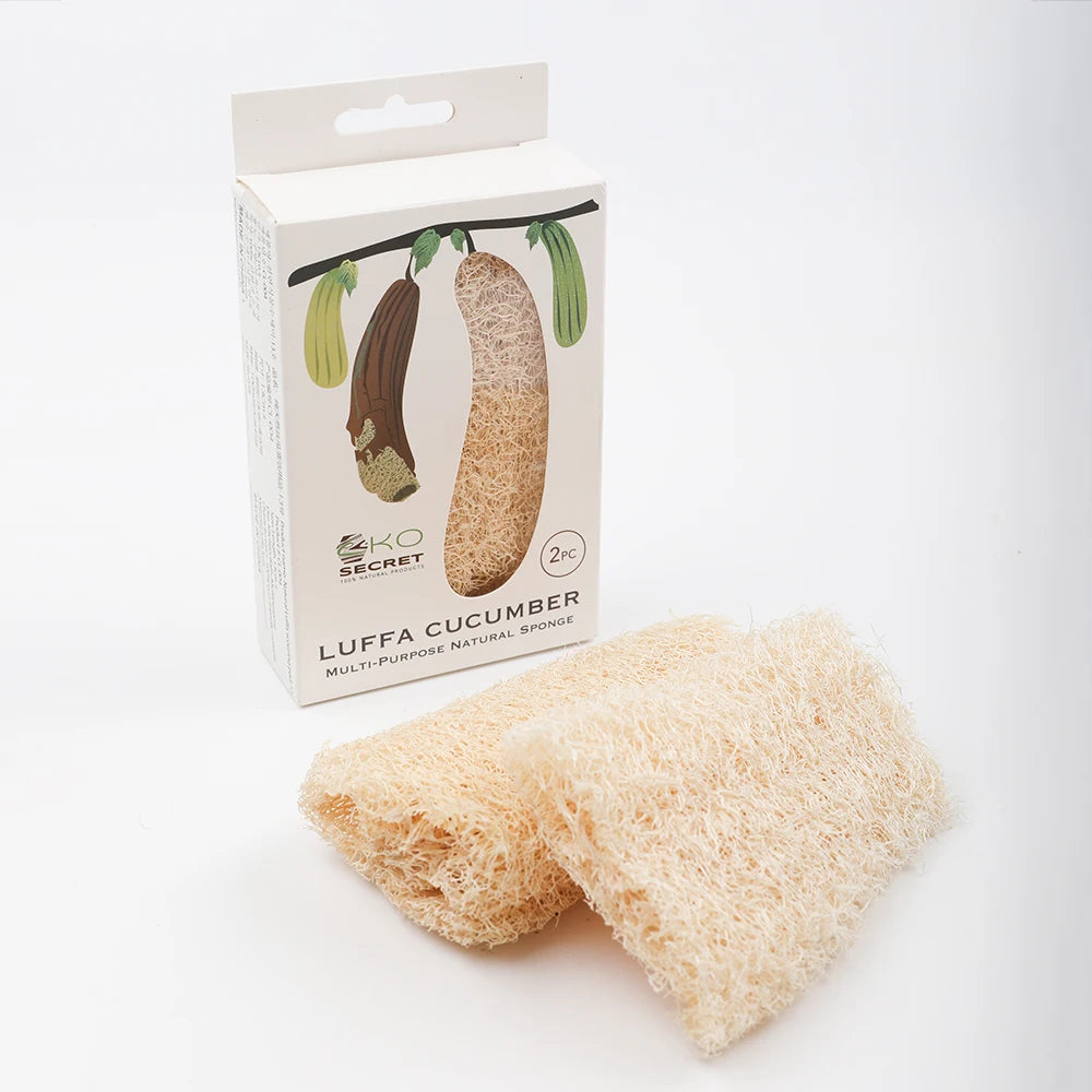 Natural Loofah Sponge Set - Eco Dish & Pot Scrubber