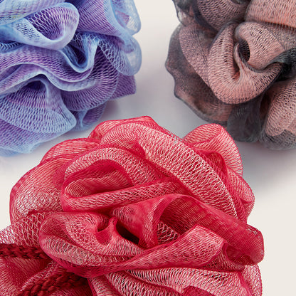 Loofah Sponge: Exfoliating Bath Sponge - Soft Mesh Shower Puff Scrubber