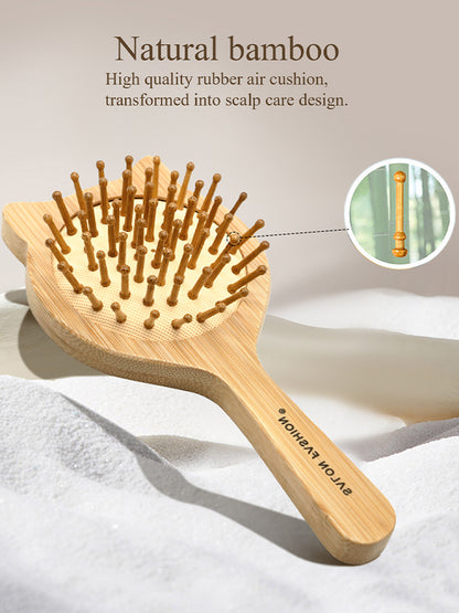 Bamboo Hair Brush - Anti-Static Wooden Scalp Massager