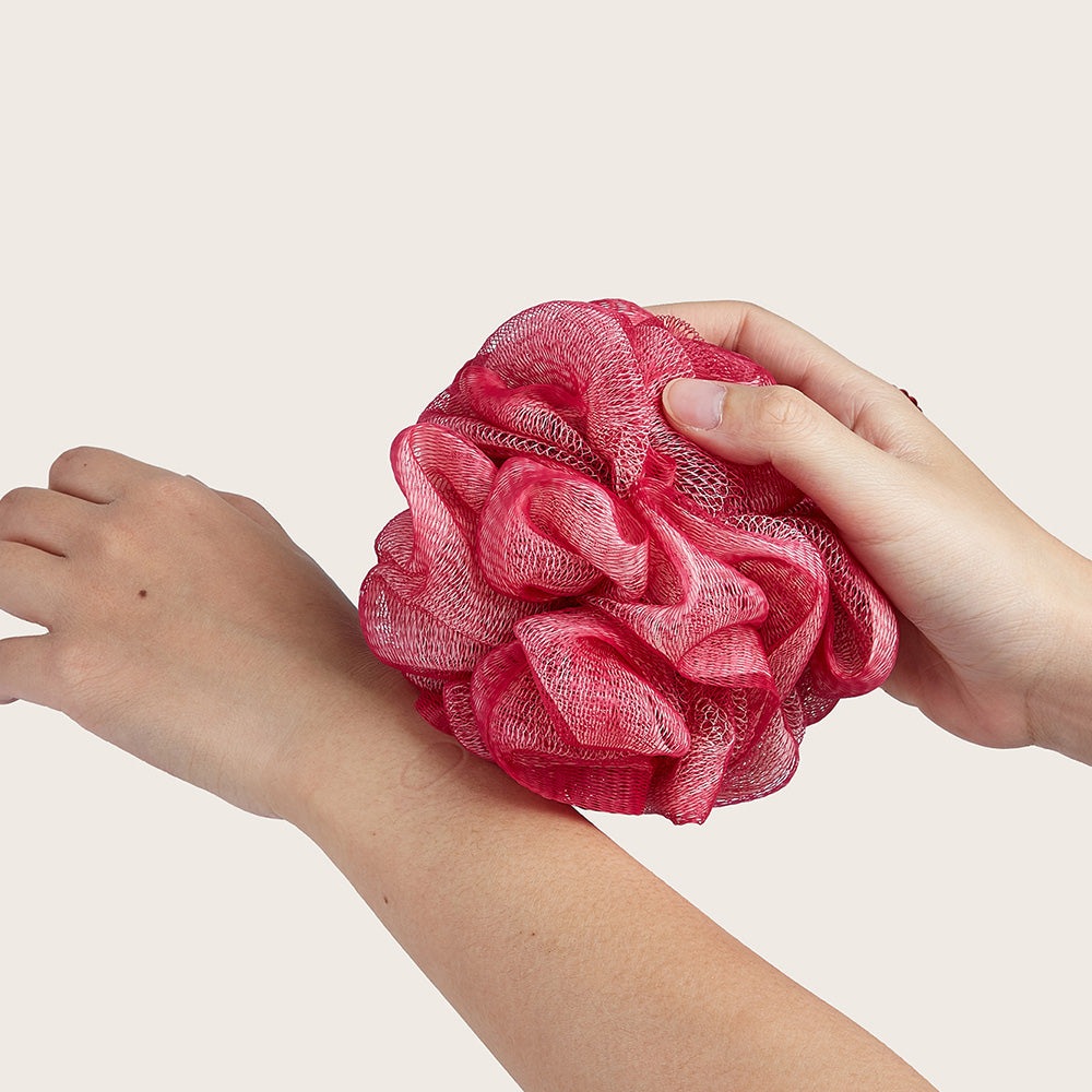 Loofah Sponge: Exfoliating Bath Sponge - Soft Mesh Shower Puff Scrubber