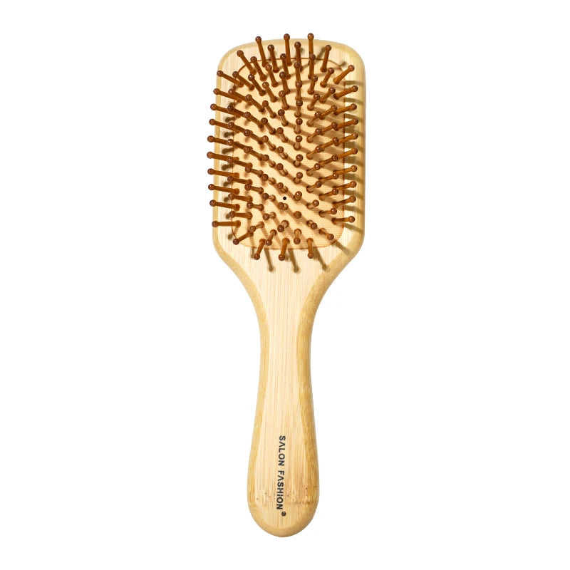 Bamboo Hair Brush - Anti-Static Wooden Scalp Massager
