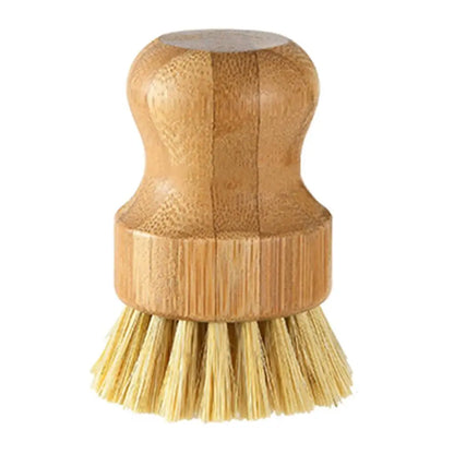 Dish Brush: Bamboo Dish Scrub Brushes - Natural Sisal Bristles