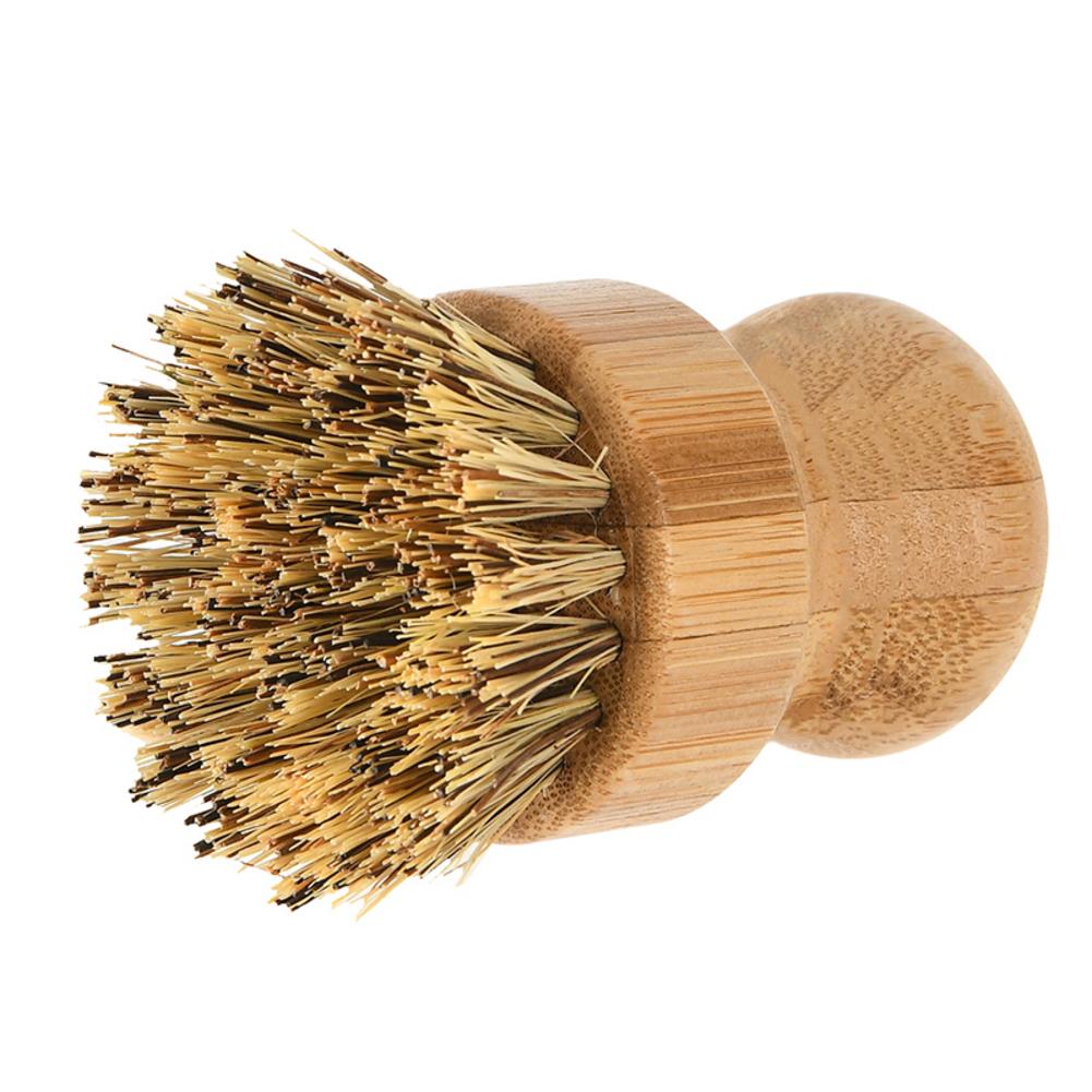 Dish Brush: Bamboo Dish Scrub Brushes - Natural Sisal Bristles