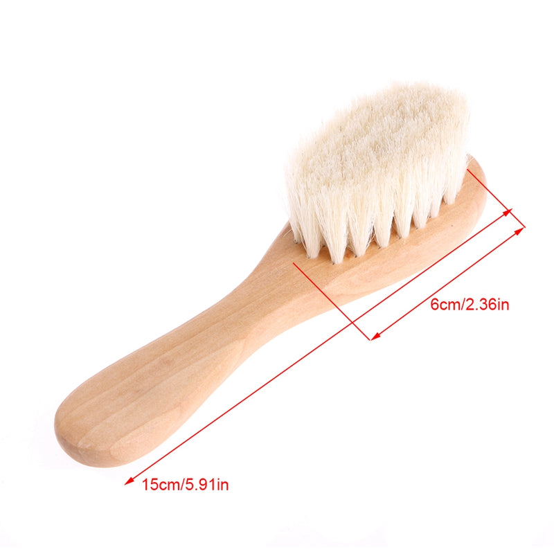 Wooden Hairbrush - Gentle Infant Comb & Massager