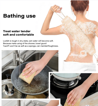 Natural Loofah Sponge Set - Eco Dish & Pot Scrubber