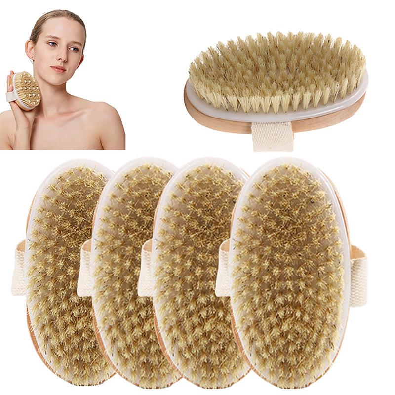 Dry Brush: Natural Bristle Body Brush - Exfoliate & Smooth Skin