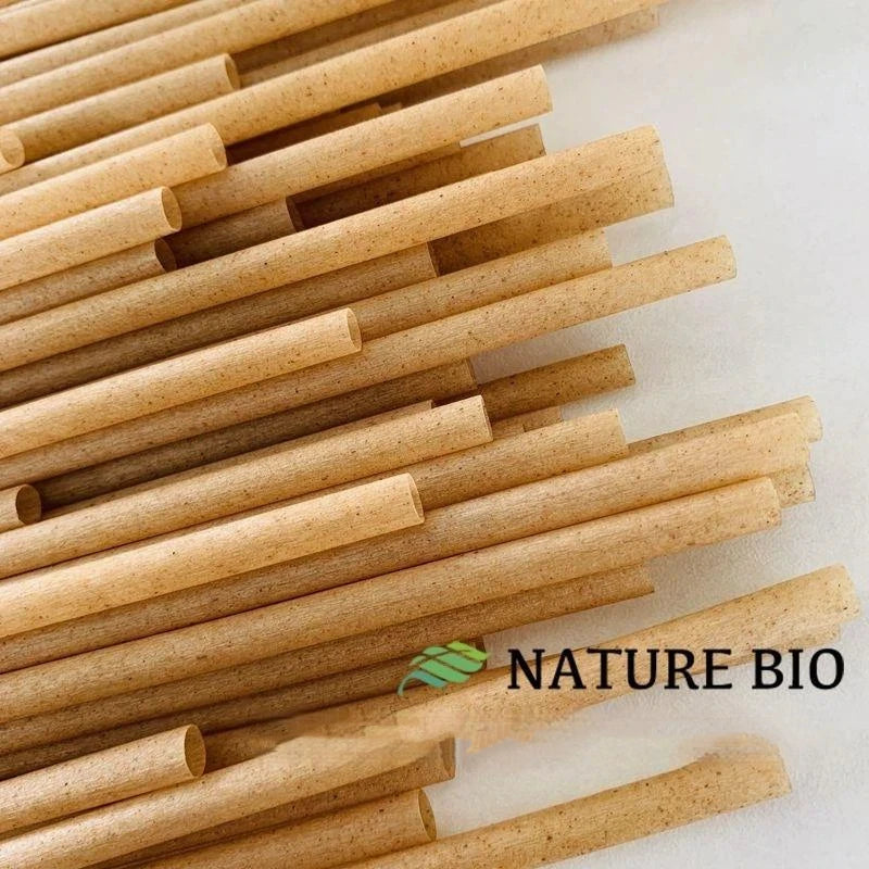 Eco-Friendly Disposable Plant Fiber Straws Biodegradable Food Grade 70Pcs Set for Kids Birthday Party Drinks