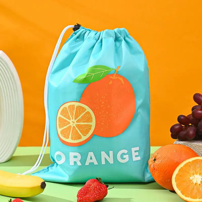 Drawstring Bag - Fruit & Veggie Reusable & Insulated Bags 
