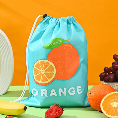 Drawstring Bag - Fruit & Veggie Reusable & Insulated Bags 