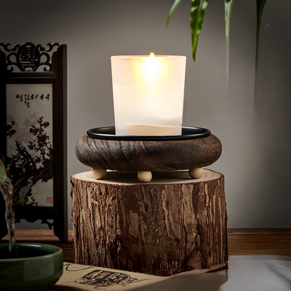 Wood Candle Holder - Table Centerpiece & Home Decor