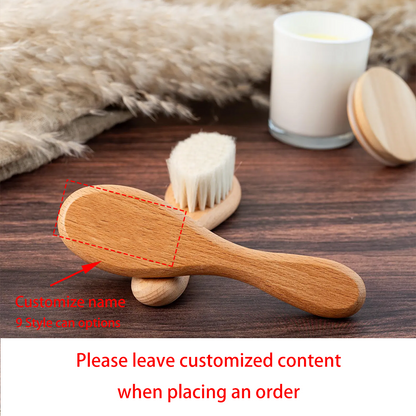 Custom Wooden Baby Hairbrush - Engraved Keepsake Gift