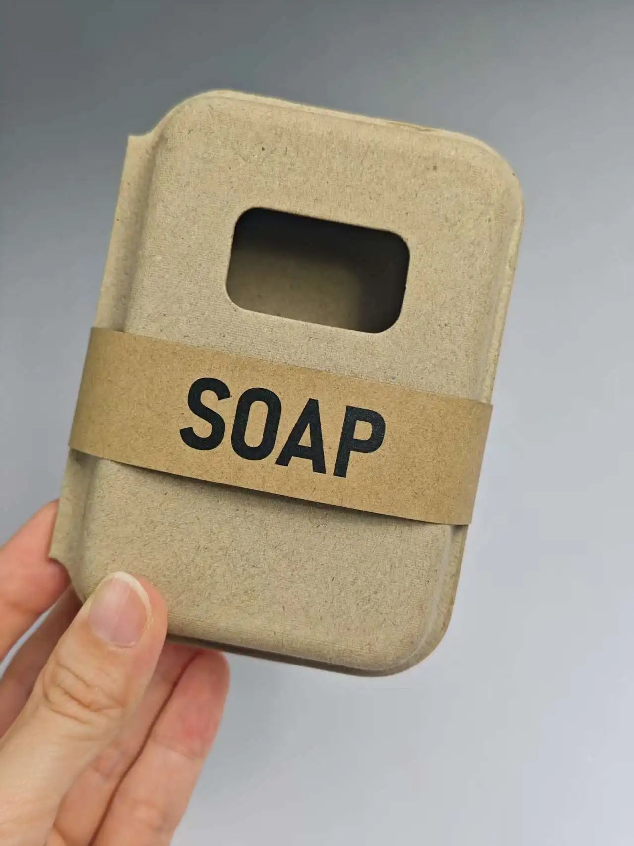 Pulp Box Originality Handmade Soap Packaging Box Open The Window Jewelry Box Biodegradable Environment protection Package Carton