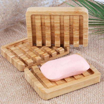 Handcrafted Teak Soap Dish - Elegant Bamboo Shower Caddy