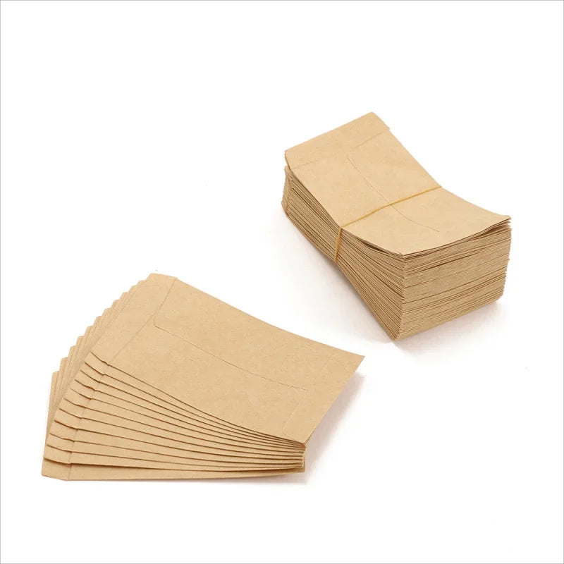 Kraft Paper Gift Bags 100pcs - Mini Envelopes for Candy & Cookies