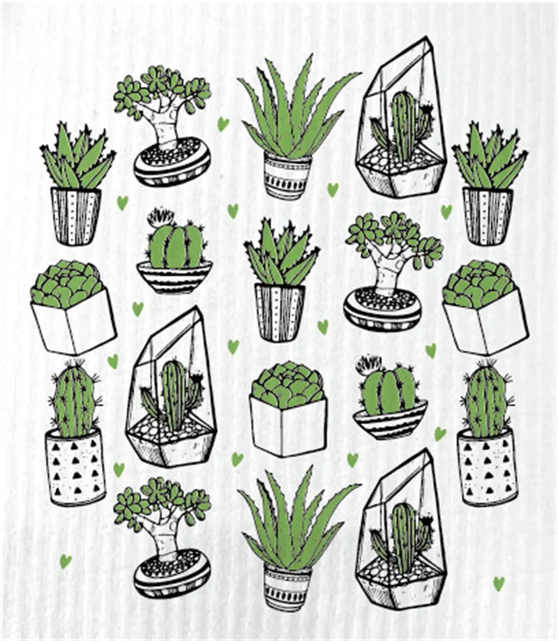 Swedish Dishcloths: Reusable Cactus & Floral Washcloths