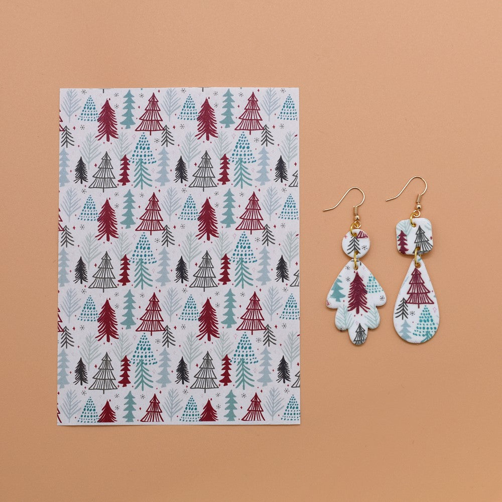 Transfer Paper for Polymer Clay - Forest Floral Design