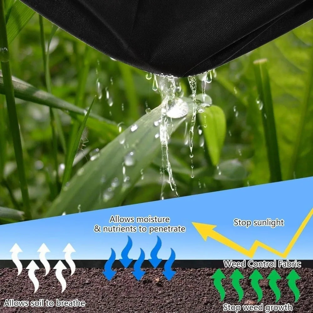 Pre-punched Holes Perforated Grass Proof Cloth Double Layer Breathable Permeable Weed Barrier Cloth Biodegradable