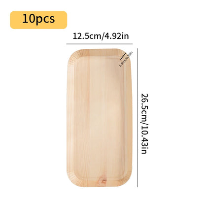 Disposable Wood Grain Plates - Wedding & Party Tableware