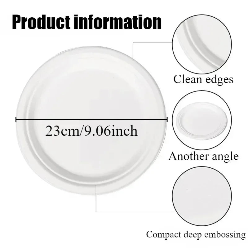 Biodegradable 9" Paper Plates - Party & Picnic Essential