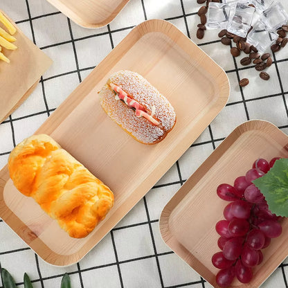Disposable Wood Grain Plates - Wedding & Party Tableware