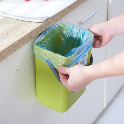 Wall Mounted Kitchen Trash Bin with Lid - Space Saver