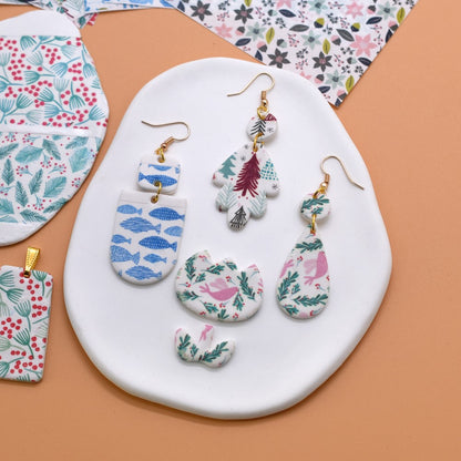 Transfer Paper for Polymer Clay - Forest Floral Design