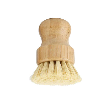 Bamboo Dish Scrub Brushes - Natural Sisal, Eco-Friendly Cleaning