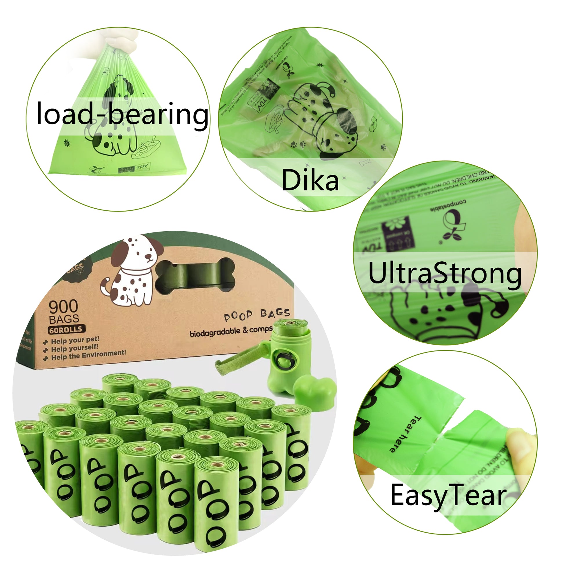 Compostable Dog Poop Bags - Leakproof & Eco-Friendly