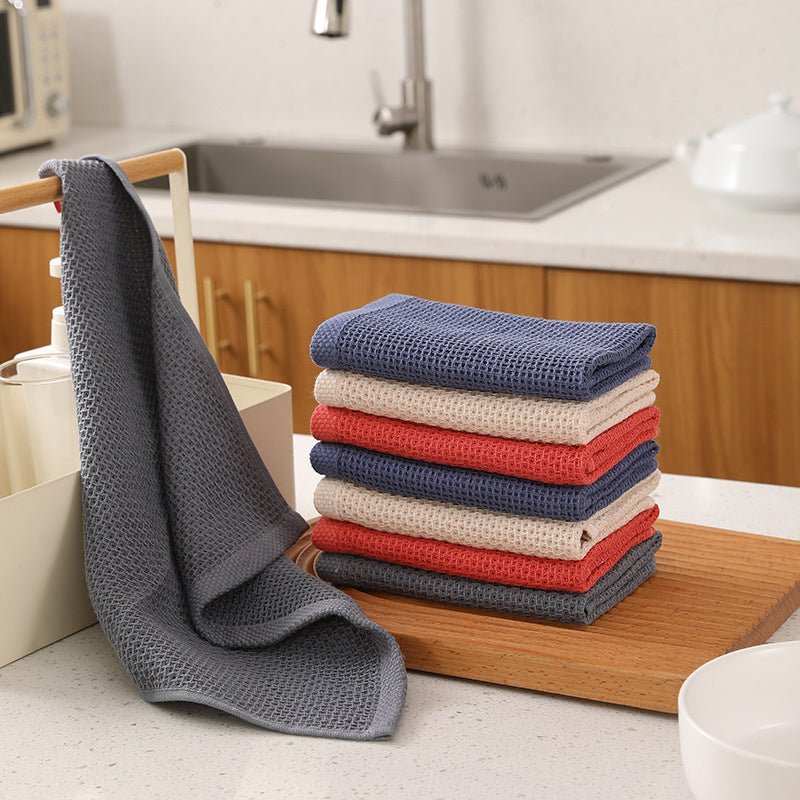 Cotton Honeycomb Dishcloth - Soft, Absorbent, Quick-Dry
