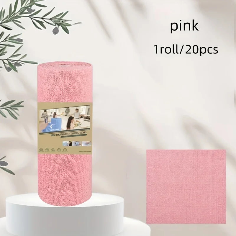 Kitchen Dish Towels: 4M Reusable Dish Cloth Roll - Washable Cleaning Wipes