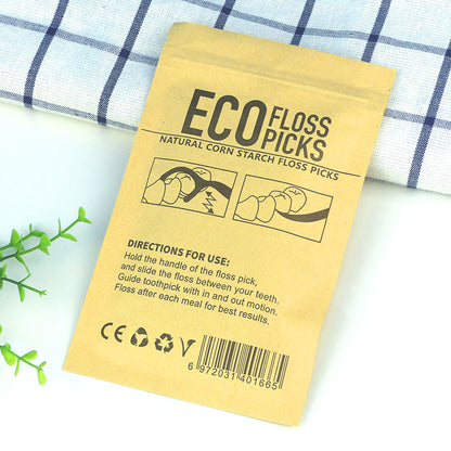 Dental Floss: Eco-Friendly PLA Dental Floss Sticks - 50 Pack