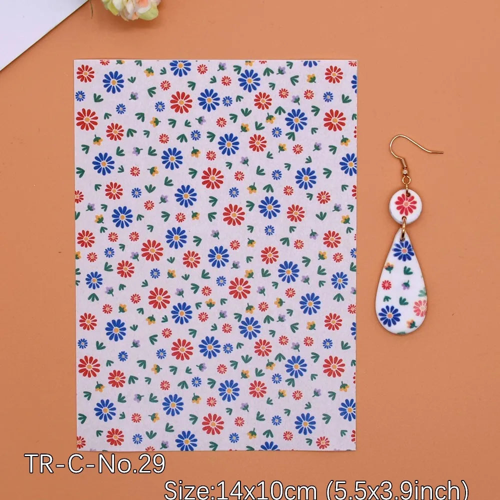 Transfer Paper for Polymer Clay - Forest Floral Design