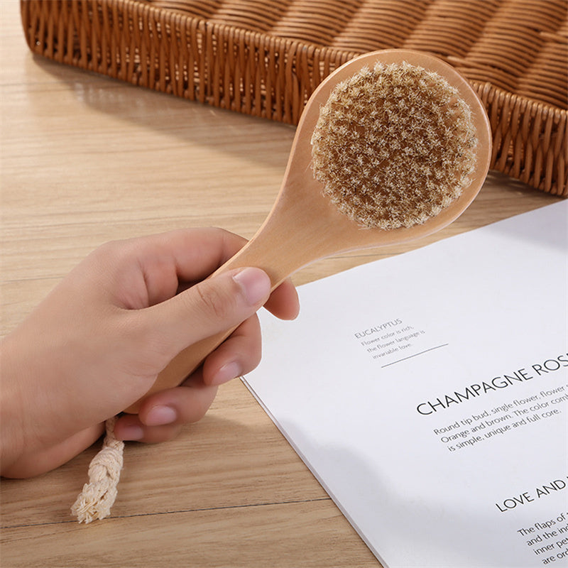 Dry Skin Brush: Natural Bristle Exfoliator & Cellulite Reducer