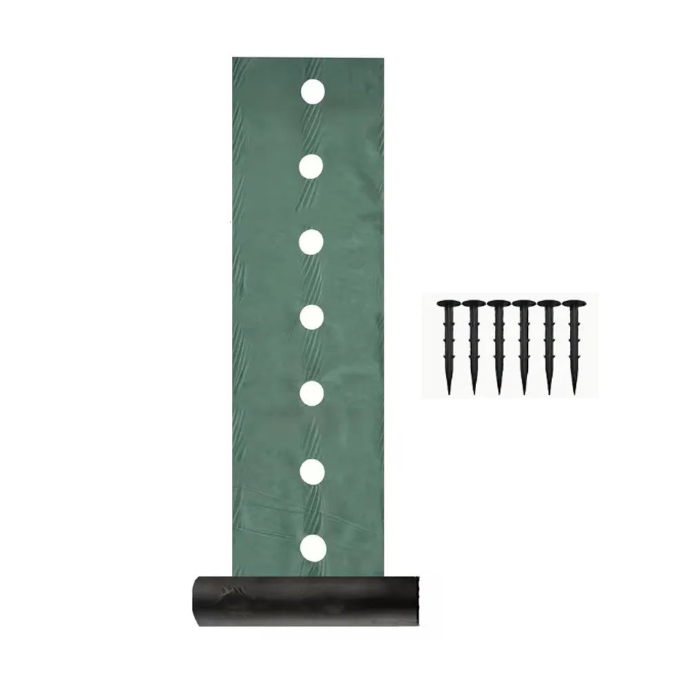 Pre-punched Holes Perforated Grass Proof Cloth Double Layer Breathable Permeable Weed Barrier Cloth Biodegradable