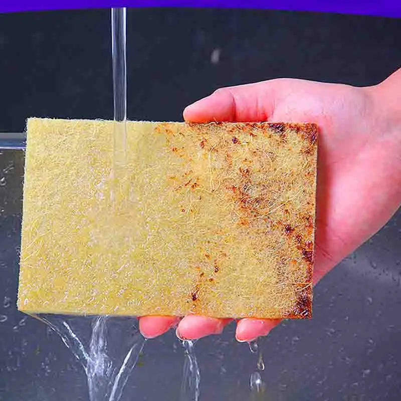5PCS Sisal Kitchen Cleaning Cloth Eco-friendly Plant Cleaning Sponge for Pot Bowl Dishwashing Cloth Kitchen Accessories