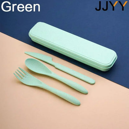 Bamboo Kitchen Utensils: Cutlery Set Eco-Friendly Travel Utensils with Case