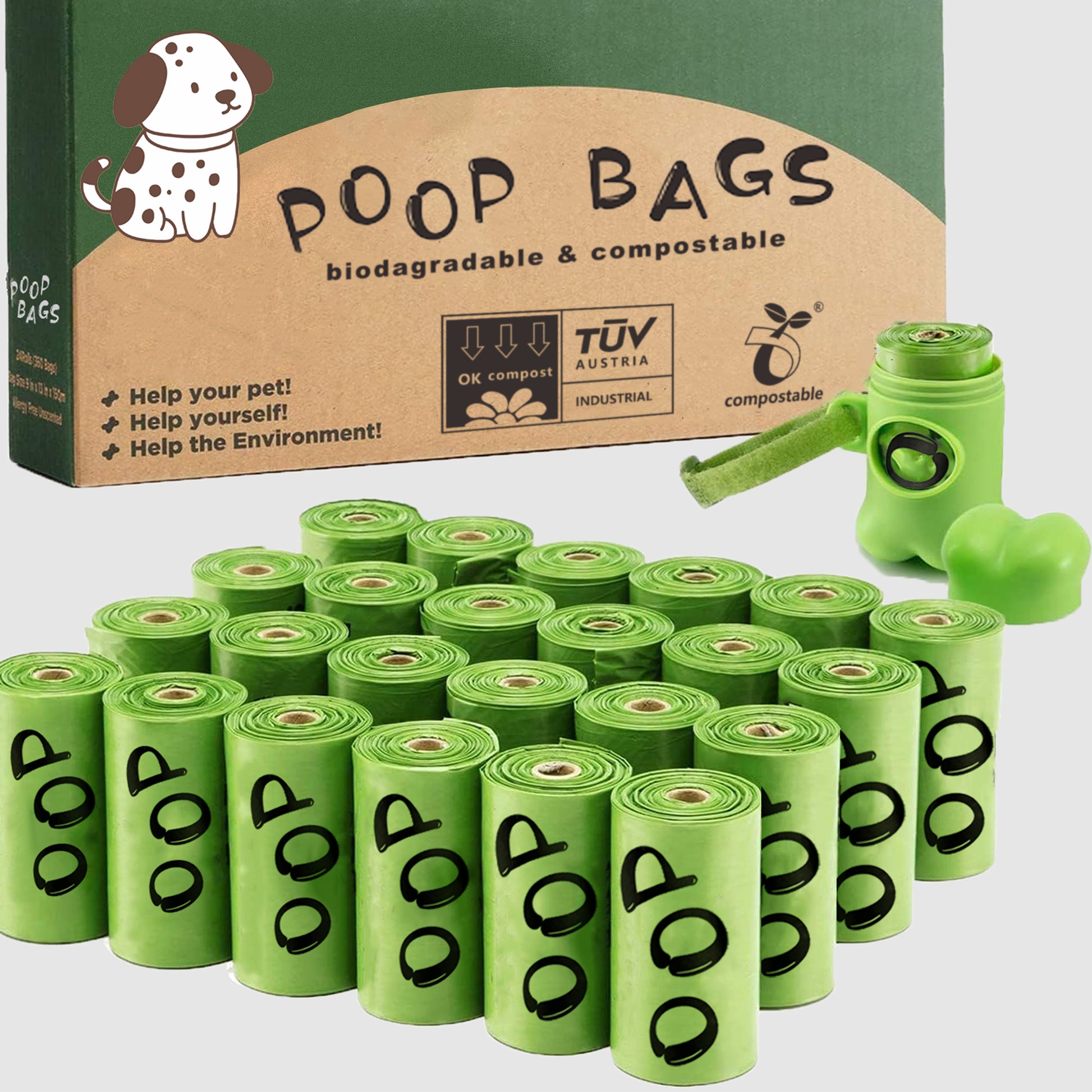 Compostable Dog Poop Bags - Leakproof & Eco-Friendly