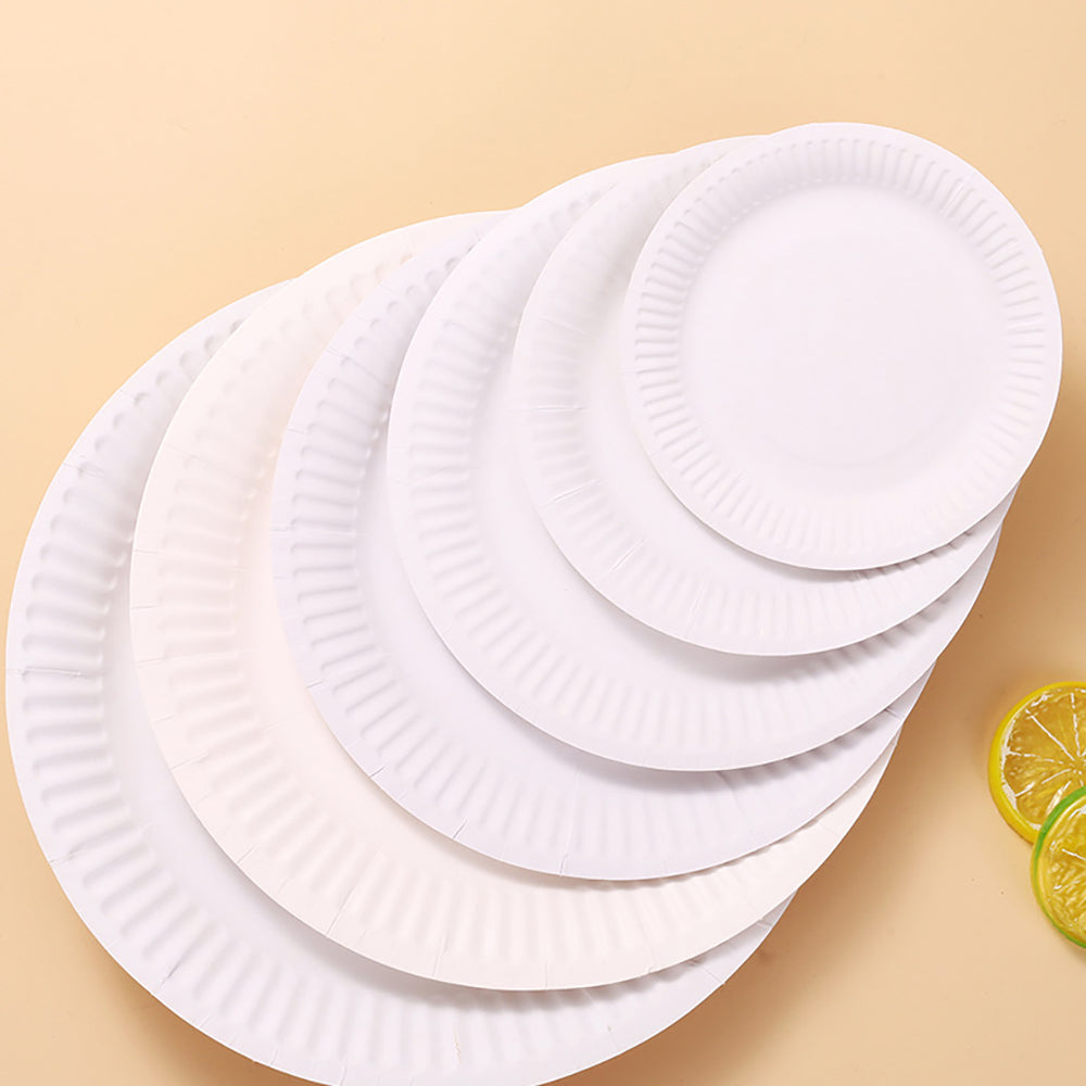 Paper Plate: Disposable White Paper Plates - DIY Birthday Party Set