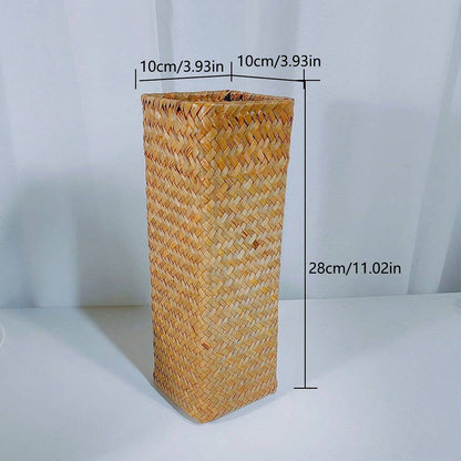 Handmade Woven Flower Vase - Creative Basket Decor