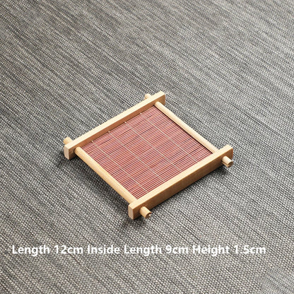 Bamboo Square Tea Coaster Heat-resisting And High-Temperature Cup Mats Table Protector Reusable Wood Accessory Decor