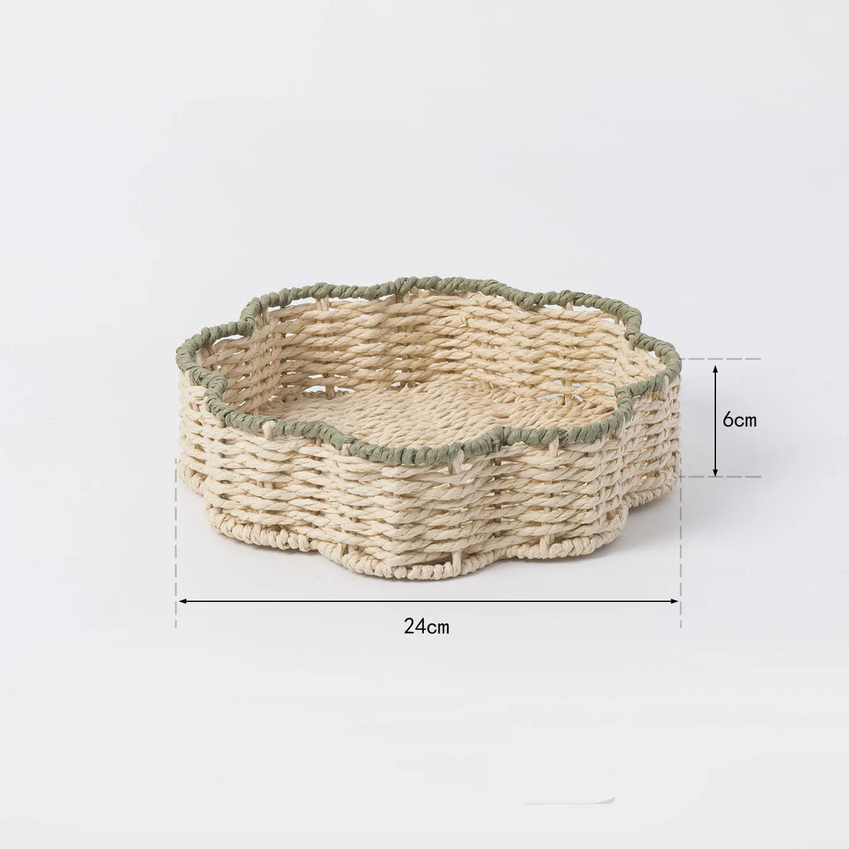 Hand-Woven Breakfast Tray Food Plate Serving Display Basket Simulation Rattan Storage Tray Fruit Vegetable Organizer Basket