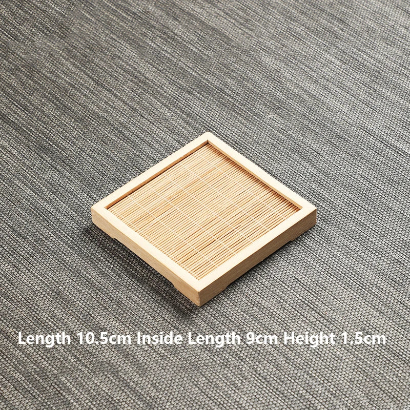 Bamboo Square Tea Coaster Heat-resisting And High-Temperature Cup Mats Table Protector Reusable Wood Accessory Decor