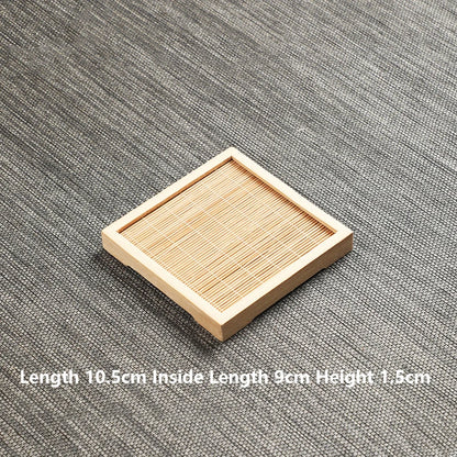 Bamboo Square Tea Coaster Heat-resisting And High-Temperature Cup Mats Table Protector Reusable Wood Accessory Decor
