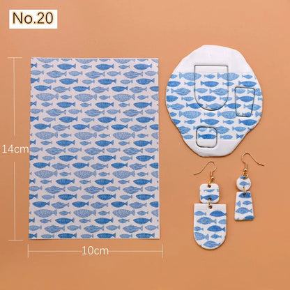 Transfer Paper for Polymer Clay - Forest Floral Design